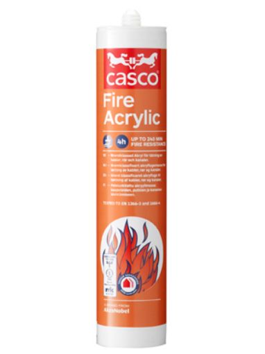 Bilde av Casco Fire Acrylic hvit 600 ml. Kartong med 12 stk