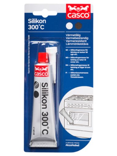 Bilde av Casco Silikon 300°C sort 40 ml Kartong: 10 stk