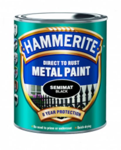 Bilde av HAMMERITE Direct to Rust Metal Paint Semimat GRÅ 0.75