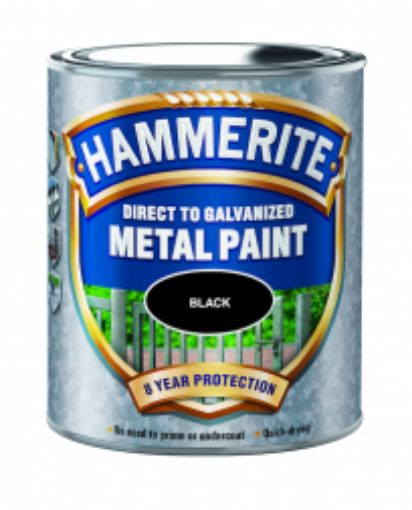 Bilde av HAMMERITE Direct to Galvanized Metal Paint SVART   0.75