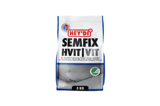 Bilde av HEYDI SEMFIX HVIT 5KG FLISLIM HVITT SEMENTBASERT FLISLIM