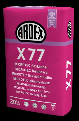 Bilde av ARDEX X 77 MICROTEC, fleksibelt flislim i sekker á 20 kg