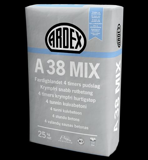 Bilde av ARDEX A 38 MIX, krympfri hurtigstøp ute og inne i sekker á 25 kg