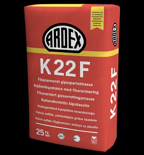 Bilde av ARDEX K 22 F, fiberarmert gipsavrettingsmasse i sekker á 25 kg