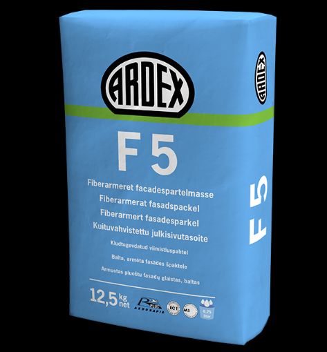 Bilde av ARDEX F 5, fiberarmert fasadesparkelmasse i sekker á 12,50 kg