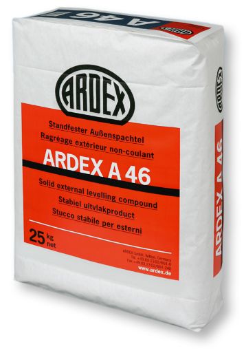 Bilde av ARDEX A 46, hurtigsparkel ute og inne i sekker á 12,50 kg