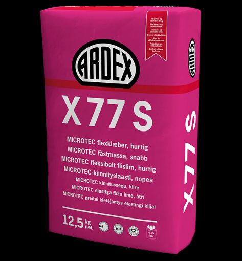 Bilde av ARDEX X 77 S MICROTEC, hurtig fleksibelt i sekker á 12,5 kg