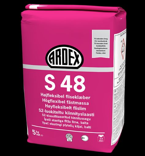 Bilde av ARDEX S 48, meget høyfleksibelt flislim i poser á 5 kg