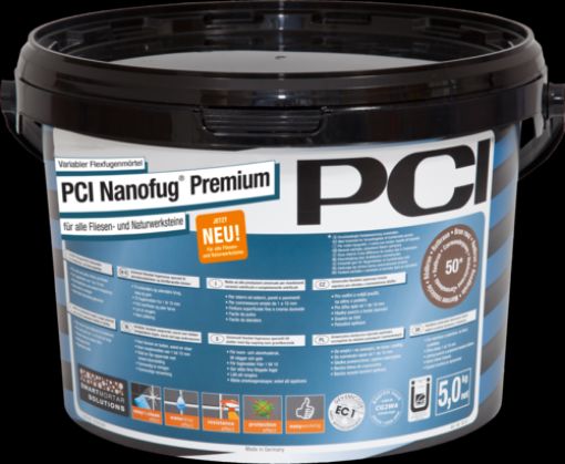 Bilde av PCI Nanofug Premium Nr 44 topas 5 kg Sementbasert fugemasse