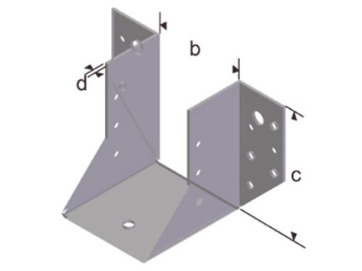 Bilde av BJELKESKO 100X140 UTV SPIKRING A25 PASLODEESKE A25