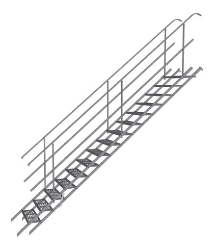 Bilde av VIVATEC BYGGETRAPP 15 TRINN M/REKKVERK B=1000MM