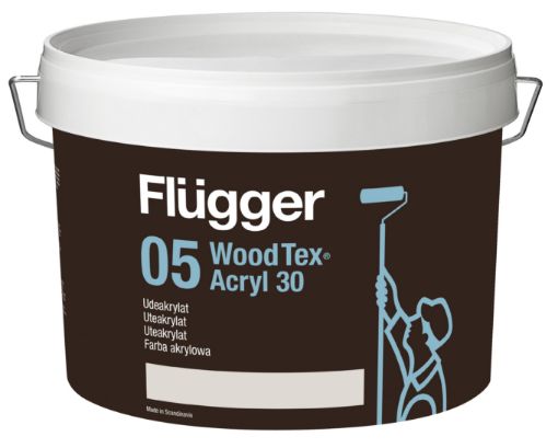 Bilde av 43535 - Flügger 05 Wood Tex Acryl 30 White_3 L