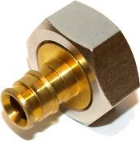 Bilde av UPONOR Q&E DR RETTNIPPEL MED LØPEMUTTER 12-1/2" (NKB FORNIKLET)