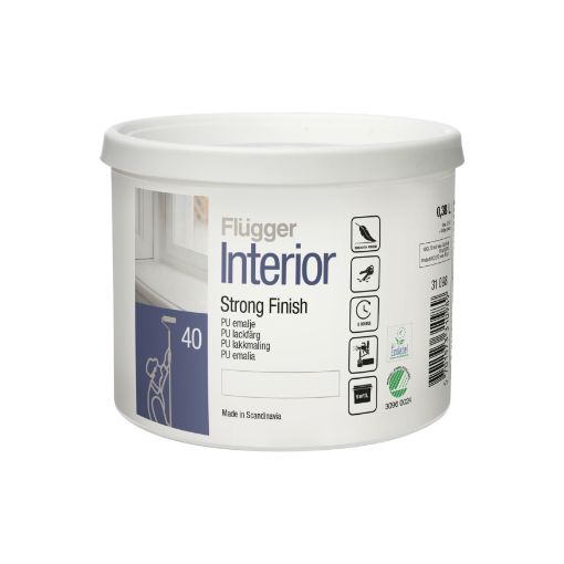 Bilde av Flügger Interior Strong Finish 40 Råhvit S0500-N_0,38 L