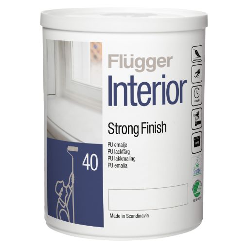 Bilde av Flügger Interior Strong Finish 40 Hvit_0,75 L