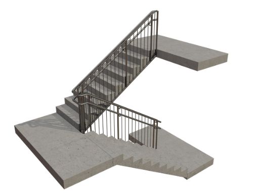 Bilde av STAIR STEEL PICKET RAILING