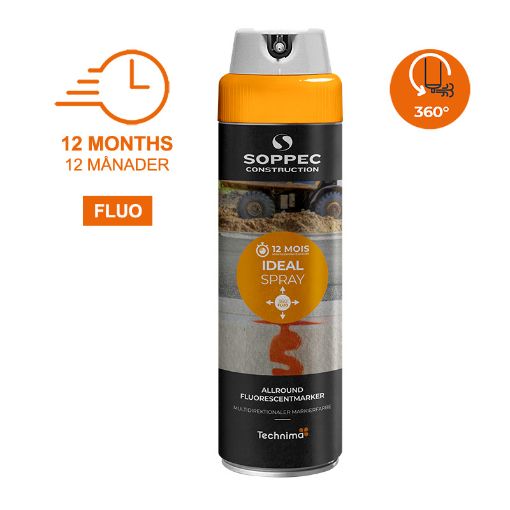 Bilde av Tunnelspray Soppec Ideal Spray Oransje Tunnelspray med 180° sikkerhetslokk 500 ml