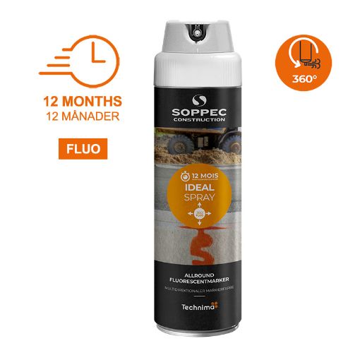 Bilde av Tunnelspray Soppec Ideal Spray Hvit Tunnelspray med 180° sikkerhetslokk 500 ml