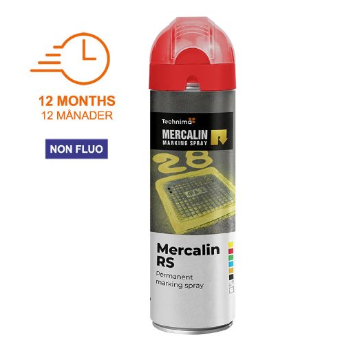 Bilde av Merkespray Mercalin RS Rød Merkespray med 360° sikkerhetslokk 500 ml