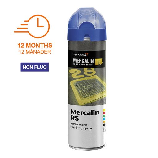 Bilde av Merkespray Mercalin RS Blå Merkespray med 360° sikkerhetslokk 500 ml