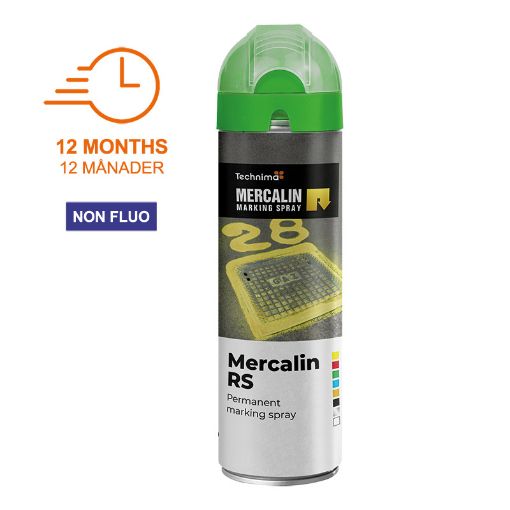 Bilde av Merkespray Mercalin RS Grønn Merkespray med 360° sikkerhetslokk 500 ml