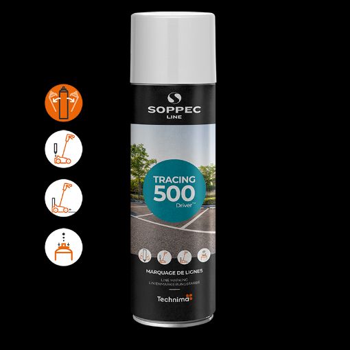 Bilde av Linjemaling Soppec Tracing 500 Driver Hvit Linjespray til permanent merking 500 ml